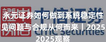 永元证券如何做到系统稳定性?常见问题与合规从何而来|2025观察